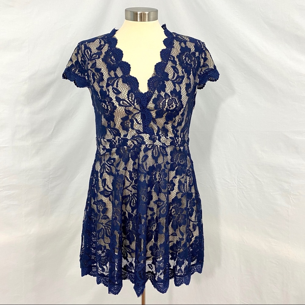 Papaya Navy Lace Dress NWT